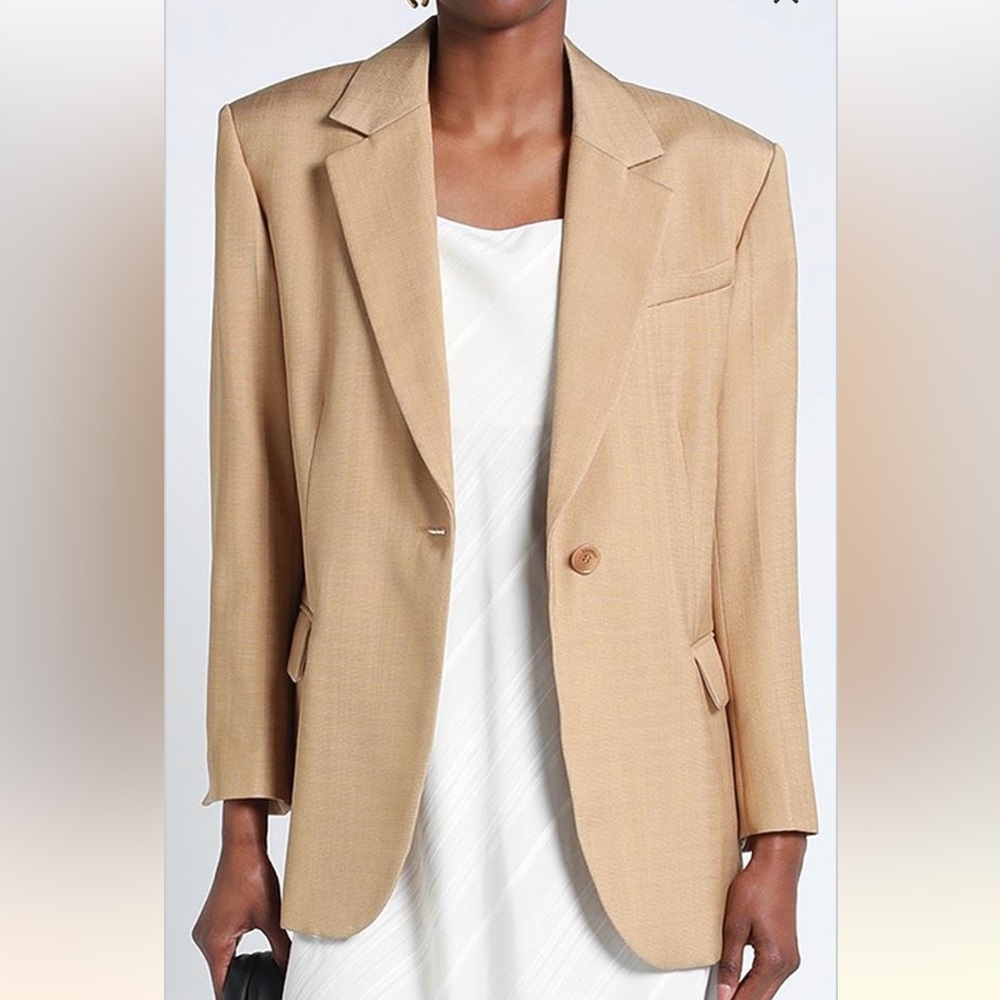 Sandro Brown/Cream Blazer Size 4 (EU size 36)